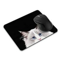 WIRESTER 8.66x7.08 in Rectangle Mouse Pad with Non-Slip Rubber Base for Computers, Laptop, Office & Home - Animal Lilac Ragdoll Cat