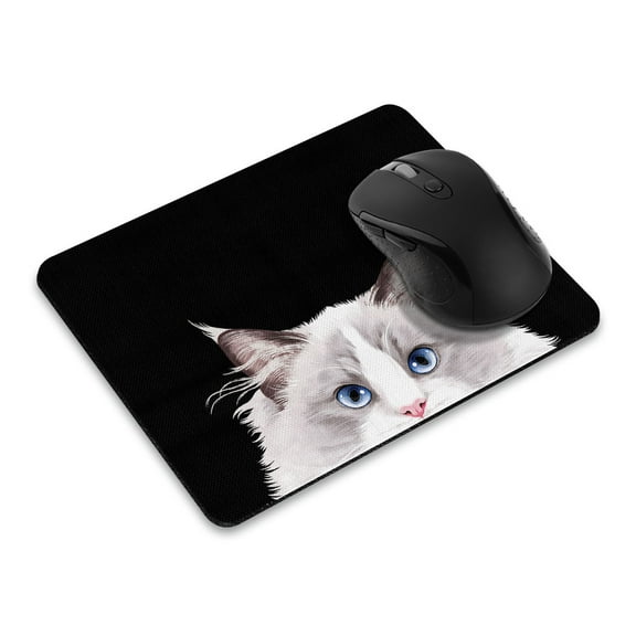 WIRESTER 8.66x7.08 in Rectangle Mouse Pad with Non-Slip Rubber Base for Computers, Laptop, Office & Home - Animal Lilac Ragdoll Cat