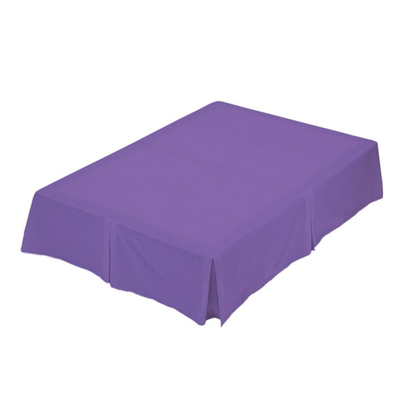 The Great American Store Bedding Easy on/Easy off 18-Inch Extra Drop Length 1800 Series Double Brushed 100% Microfiber Pleated Bed Skirt - Twin XL (Solid, Purple)