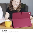 thumbnail image 6 of Dteck Case for iPad 9th 8th 7th Generation 10.2 inch,iPad Air 3rd Gen/iPad Pro 10.5" Magnetic PU Leather Smart Auto Wake/Sleep Folio Stand Case Card Slot Pencil Holder Cover,Red, 6 of 6