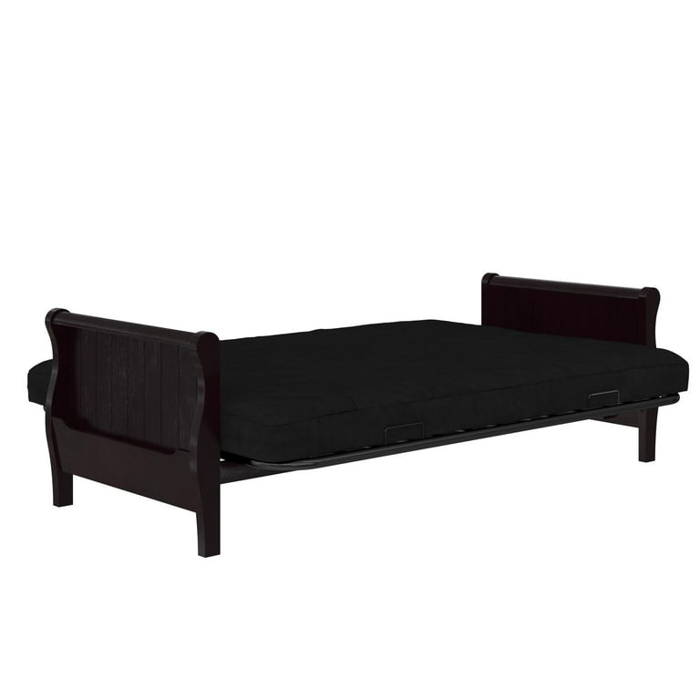 Bavar Full 76 Wide Tufted Back Futon and Mattress Wade Logan Fabric: Black