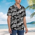thumbnail image 5 of Fotbe Horse Silhouette Hawaiian Shirt for Men Unisex Summer Beach Casual Short Sleeve Cotton Linen Button Down Shirts-Small, 5 of 9