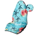 thumbnail image 6 of Binienty Tropical Hibiscus Floral Sea Turtle Car Sweat Towel Seat Cover After Surfing Swimming Camping Waterproof Machine Washable Car Seat Sweat Protector Towel for Van Sedan SUV, 6 of 8