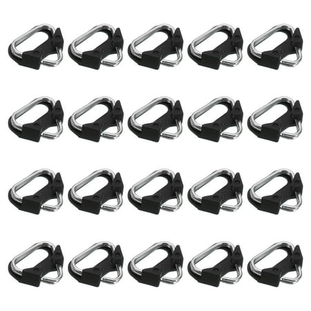Uxcell Camera Strap Lug Ring Metal Triangle Split Ring Hook Adapter with Plastic Cap Universal Silver Black 20 Pack