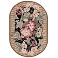 thumbnail image 2 of Safavieh Chelsea Elton Bordered Wool Area Rug, Black/Brown, 4'6" x 6'6" Oval, 2 of 11