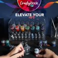 thumbnail image 4 of CraftyBook Acrylic Paint Storage Organizer - 50 Bottle Miniature, Hobby, Enamel, Model Paint Holder - 2 Drawer Clear Acrylic Craft Storage - Desktop Art Organization Container for Craft Room Studio, 4 of 4