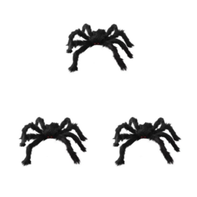 QualitChoice Spooky Spider Halloween Decoration For Dark Place Cosplay Party Wide Application Decoration Props 90cm 3Set