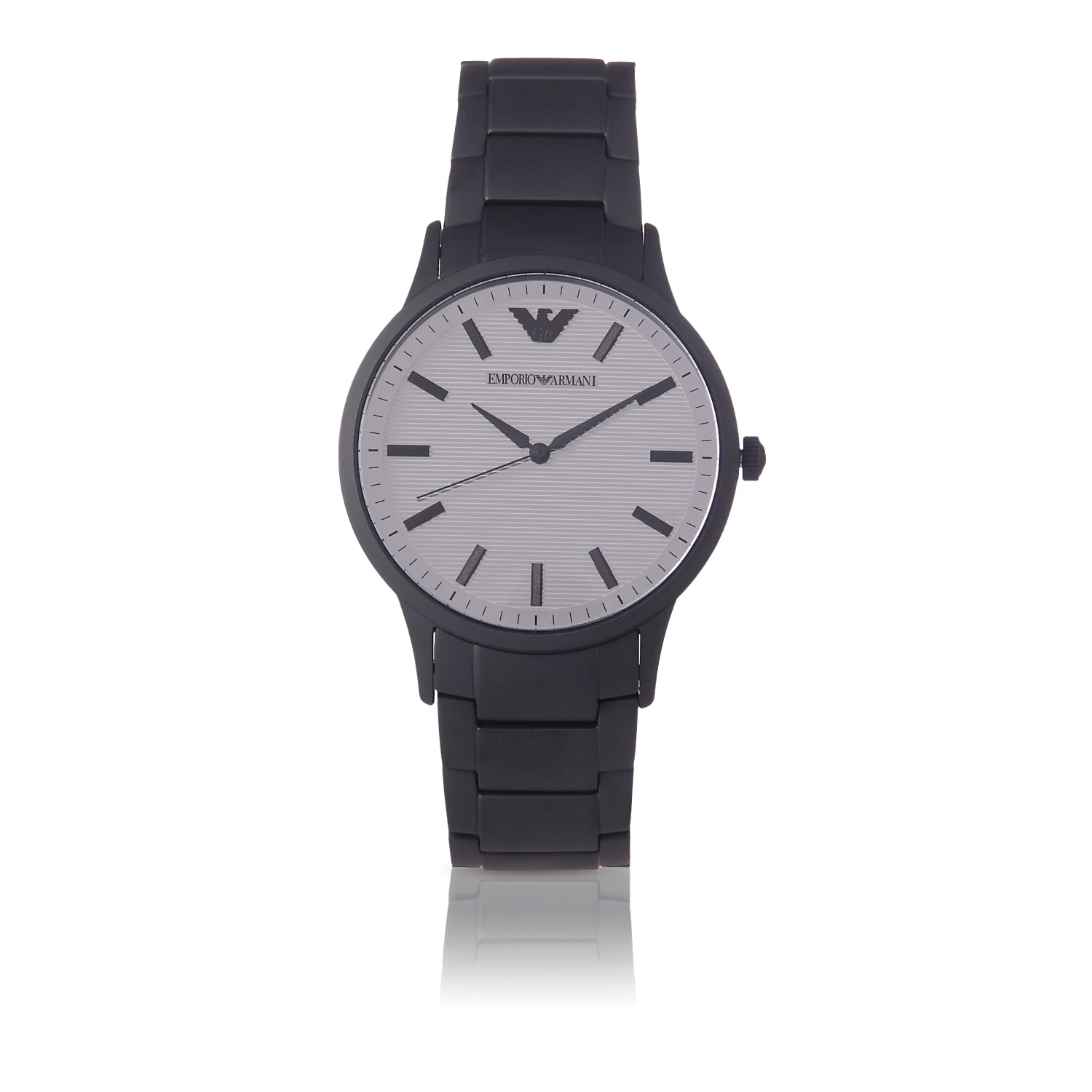 Emporio Armani Men's AR2447 Black Dial Leather Strap