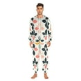 thumbnail image 3 of FORMRS Onesies Pajama for Adults Unisex Hoodie Winter Jumpsuit One Piece Sleepwear, Sizes S-2XL, Black Retro Flower, 3 of 7