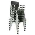 thumbnail image 5 of KFI Studios KOOL Armless Stacking Chair with Casters, Pink, White Seat, 5 of 5
