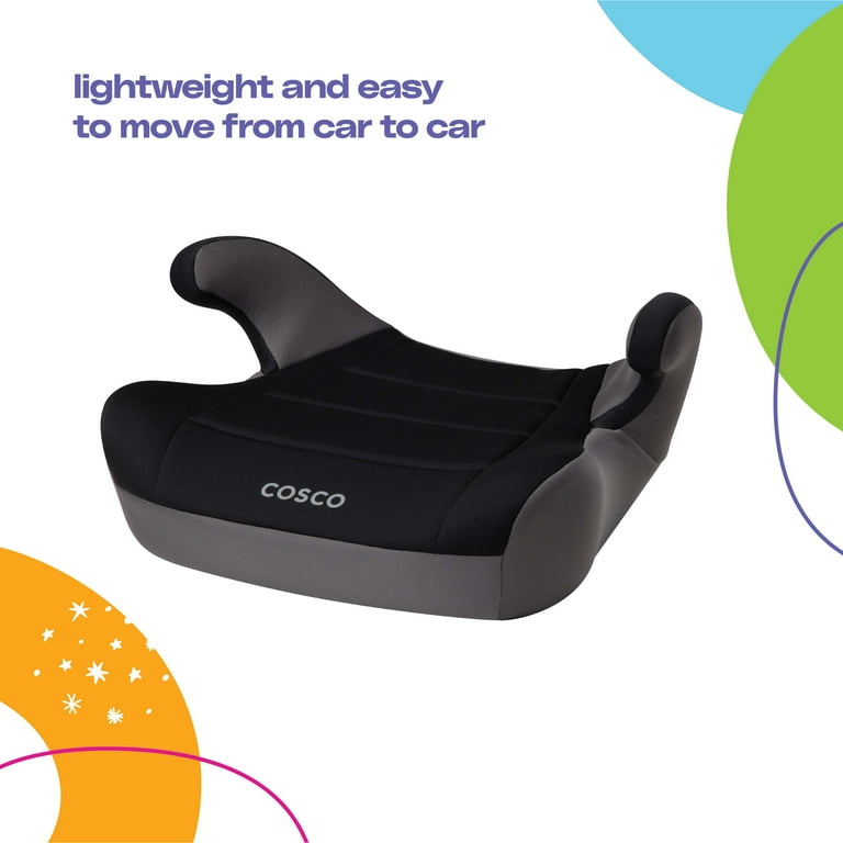 Cosco Kids Rise LX Booster Car Seat, Fossil Black, Toddler Cosco Kids Rise LX Booster Car Seat, Fossil Black, Toddler