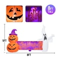 thumbnail image 3 of Wonder Garden 8FT Halloween Inflatables Outdoor Decoration - Halloween Blow Up Banner Yard Decorations Ghost Pumpkin Holding Happy Halloween Banner with Built-in Lights for Holiday Party Yard Garden, 3 of 5