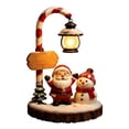 thumbnail image 2 of Clearance! Resin Santa Figurine Christmas Night Light, Christmas Decorations for Home, Vintage Glowing Christmas Decor for Desktop Shelf, 2 of 7