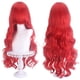 thumbnail image 1 of Peluca de disfraz roja de cobre rizada larga, pelucas de sirena rojas de 80 cm para niñas, peluca roja con ondas rizadas, clips para disfraz de Halloween, 1 of 5