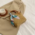 thumbnail image 4 of Bolsa Ribbon Women Bucket Bag Casual Summer Straw Tote Bags para Holiday Party (Khaki) Ehuebsd Para Estrenar, 4 of 9