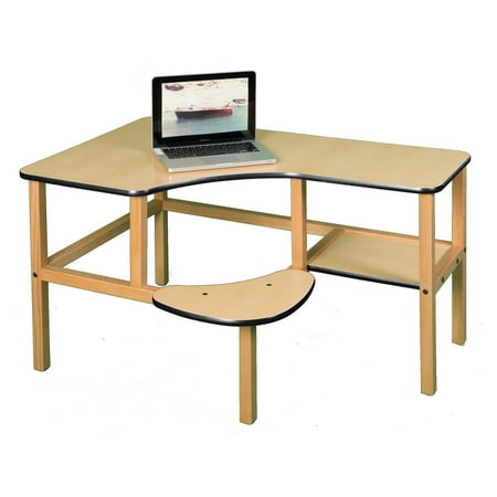 Wild Zoo Grade School Computer Desk - Maple