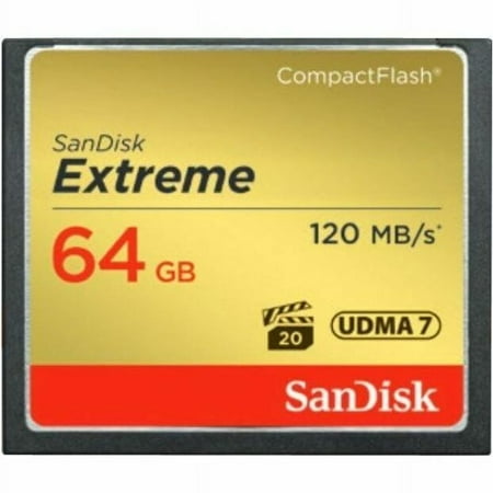 SanDisk - Extreme 64GB CompactFlash (CF) Memory Card
