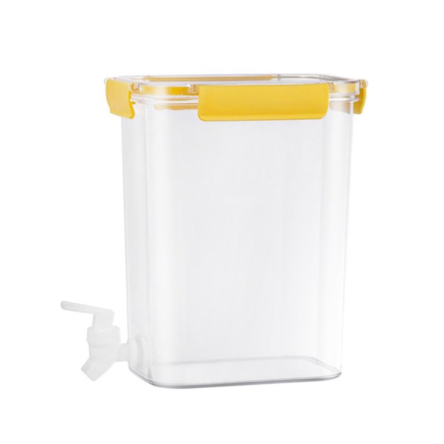 Lemonade Juice Pot Cold Water Container Beverage Dispenser Bucket Household 24.5*20*14cm With Tap Refrigerator Kettle - Jxlgv