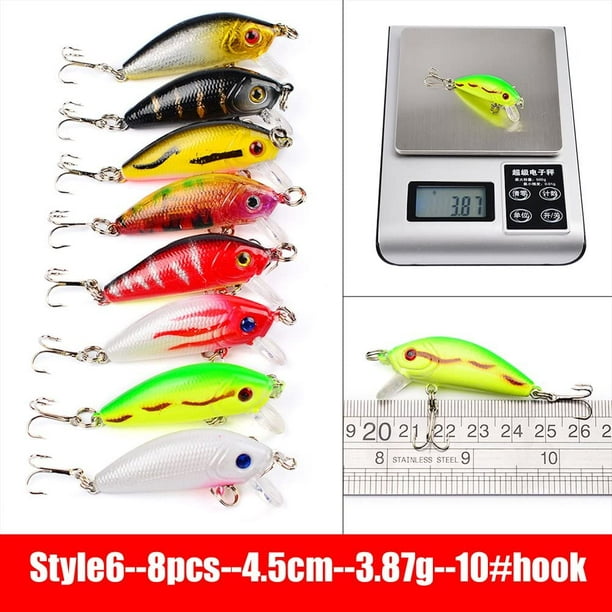 Hard Plastic Micro Jig Lure Crankbait Set 8CM/7.2G/6# Hooks Minnow Cranks  For Freshwater Fishing, Crappie Tackle MI081 From Windlg, $301.51