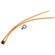 thumbnail image 1 of Brida para cables flexible de doble círculo, brida para cables autoblocante de plástico con anillo de tracción para equipos deportivos al aire libre, color naranja, 1 of 14