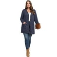 thumbnail image 3 of Cueply Women's Plus Size Sweater Long Sleeve Lightweight Cardigans Buttons Knited Casual Outwear Tops with Pockets 1X-4X, 3 of 9