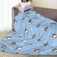 thumbnail image 6 of Salouo French Bulldog2 Print Bed Blankets,Flannel Blanket Comfortable Air Conditioning Blanket Lightweight Blanket for Sofa Bed Travel & Couch -40"x30", 6 of 8