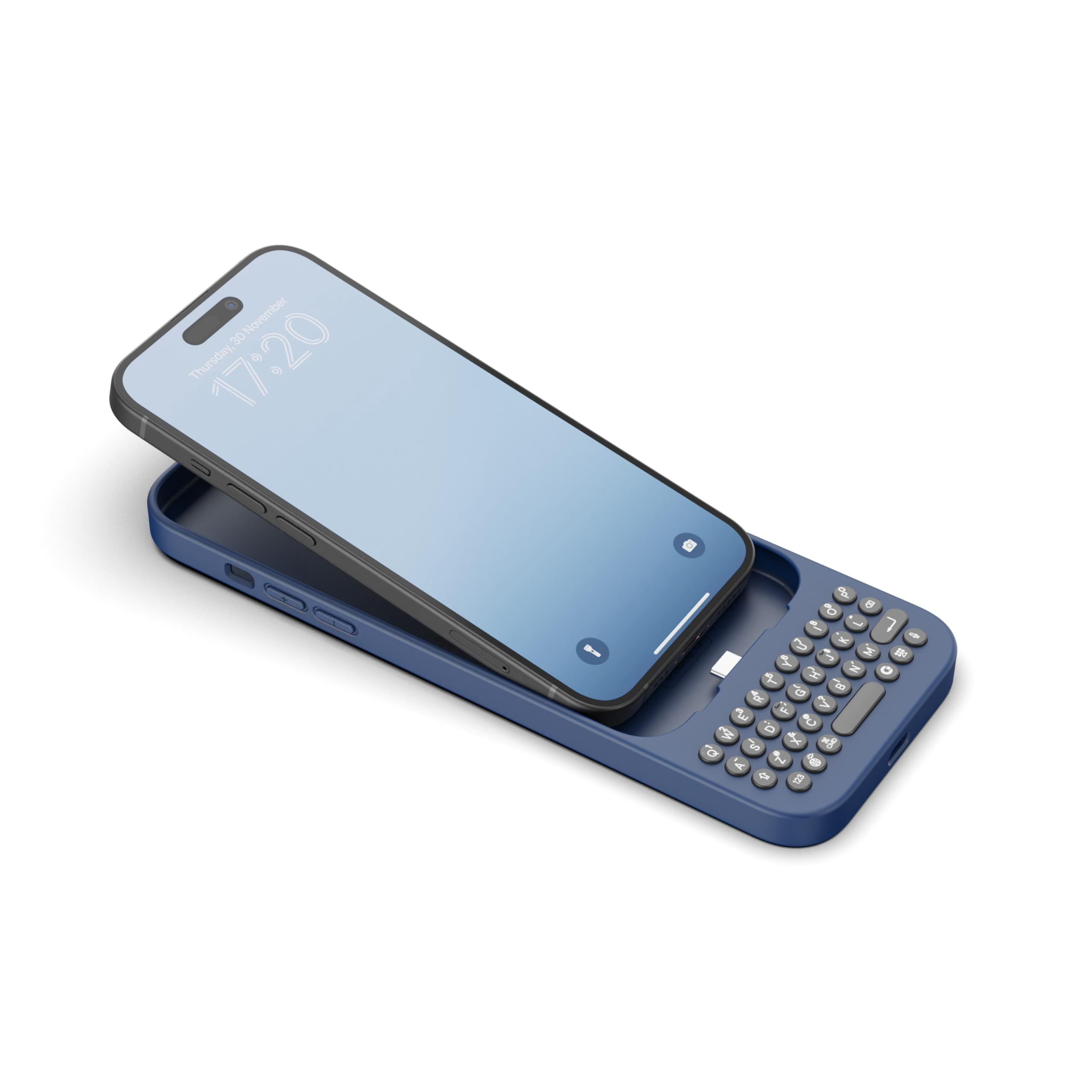 Keyboard for iPhone 15 – Keyboard Case for Premium Typing Experience – Faster, Accurate Typing, Charge as Normal – Royal Ink