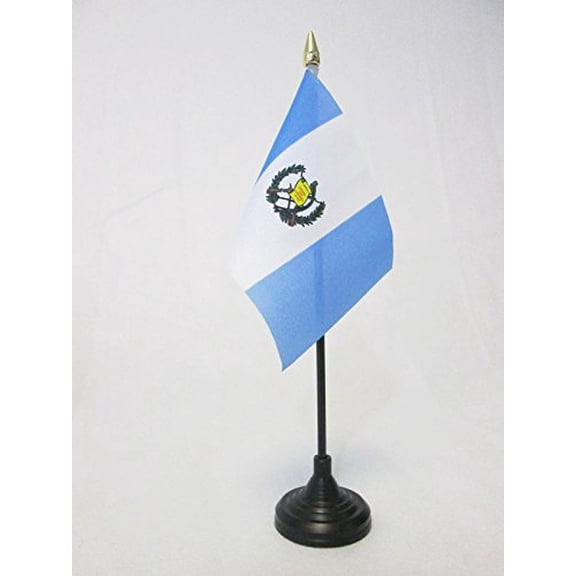 Guatemala Table Flag 4'' x 6'' golden spear top