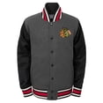 thumbnail image 2 of Outerstuff Youth Chicago Blackhawks Letterman Full-Snap Varsity Jacket, 2 of 4