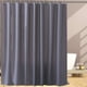 thumbnail image 3 of Cortina de ducha gris impermeable y antibacteriana de 240 x 200 cm, EVA, resistente al moho, lavable, 16 ganchos, sin PVC para bañera, 3 of 5