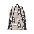 thumbnail image 2 of Naloa Cartoon Bear Brown Canvas Backpack for Men Women Rucksack Casual Travel Daypack College Tote Satchel Bookbag for Teens-Small, 2 of 7