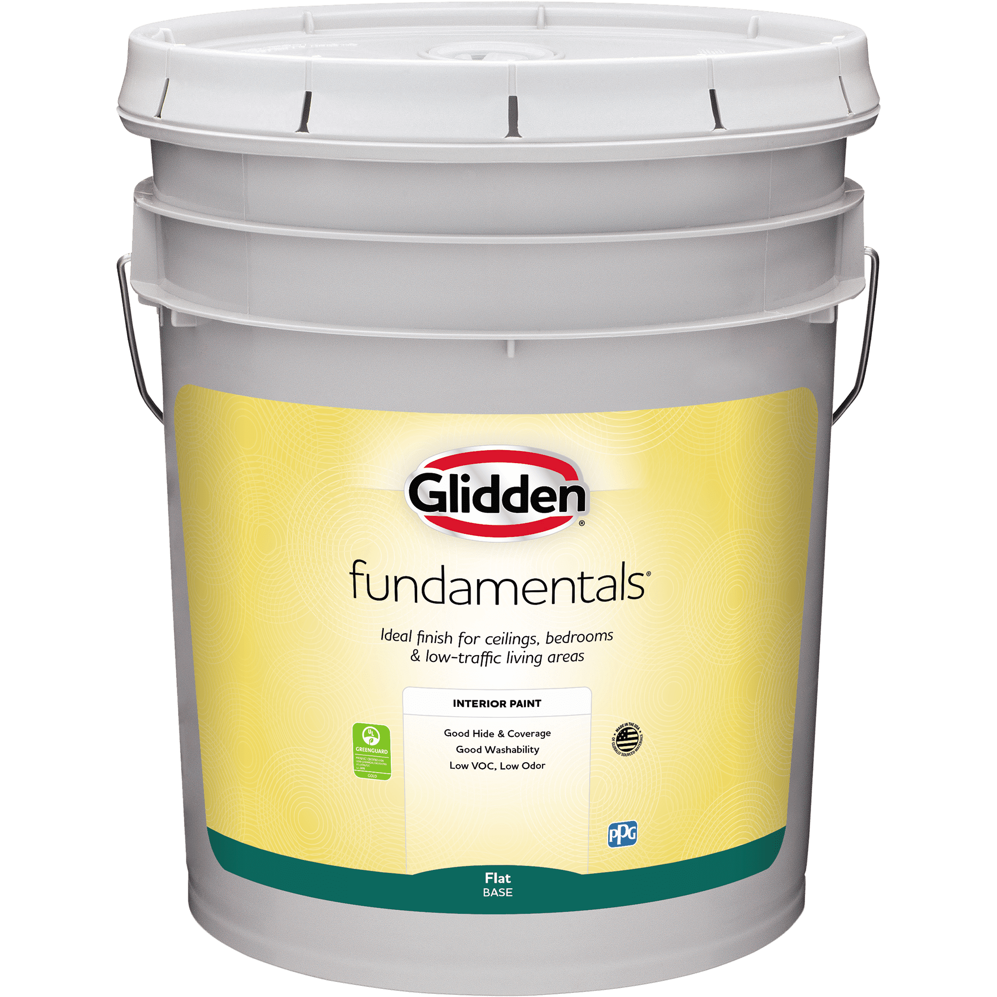 Glidden Fundamentals Interior Paint Heavy Cream / Beige, Flat, 1 Gallon 