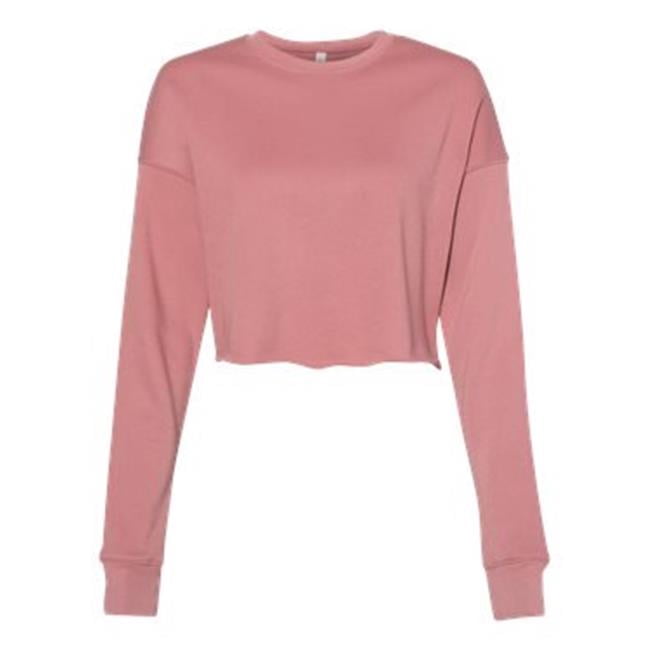 Bella Plus Canvas B53205275 Chandail Court en Molleton pour Femmes, Mauve - Large