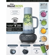 Ninja BlendBOSS 26-Oz Personal Blender, for Smoothies & Frozen Drinks, Travel Tumbler with LeakProof Lid and Chug Spout, Auto-iQ Technology, 1200PW, DB301CY Cyberspace