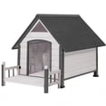thumbnail image 3 of Aivituvin Outdoor Dog House with Metal Frame Anti-Bite Dog Kennel Waterproof Puppy Shelter Indoor for Small Medium Dogs with Porch, 3 of 11