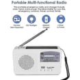 thumbnail image 4 of Radio de emergencia con energía Solar, manivela, Radio FM/AM autoalimentada, linterna Led, carga USB portátil, 4 of 5