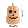 thumbnail image 3 of Handcrafted Light Up Jack-O'-Lantern Halloween Decor, Pumpkin Centerpiece with String Lights for Dining Table, Mantel & Spooky Fall Home Display, 3 of 7