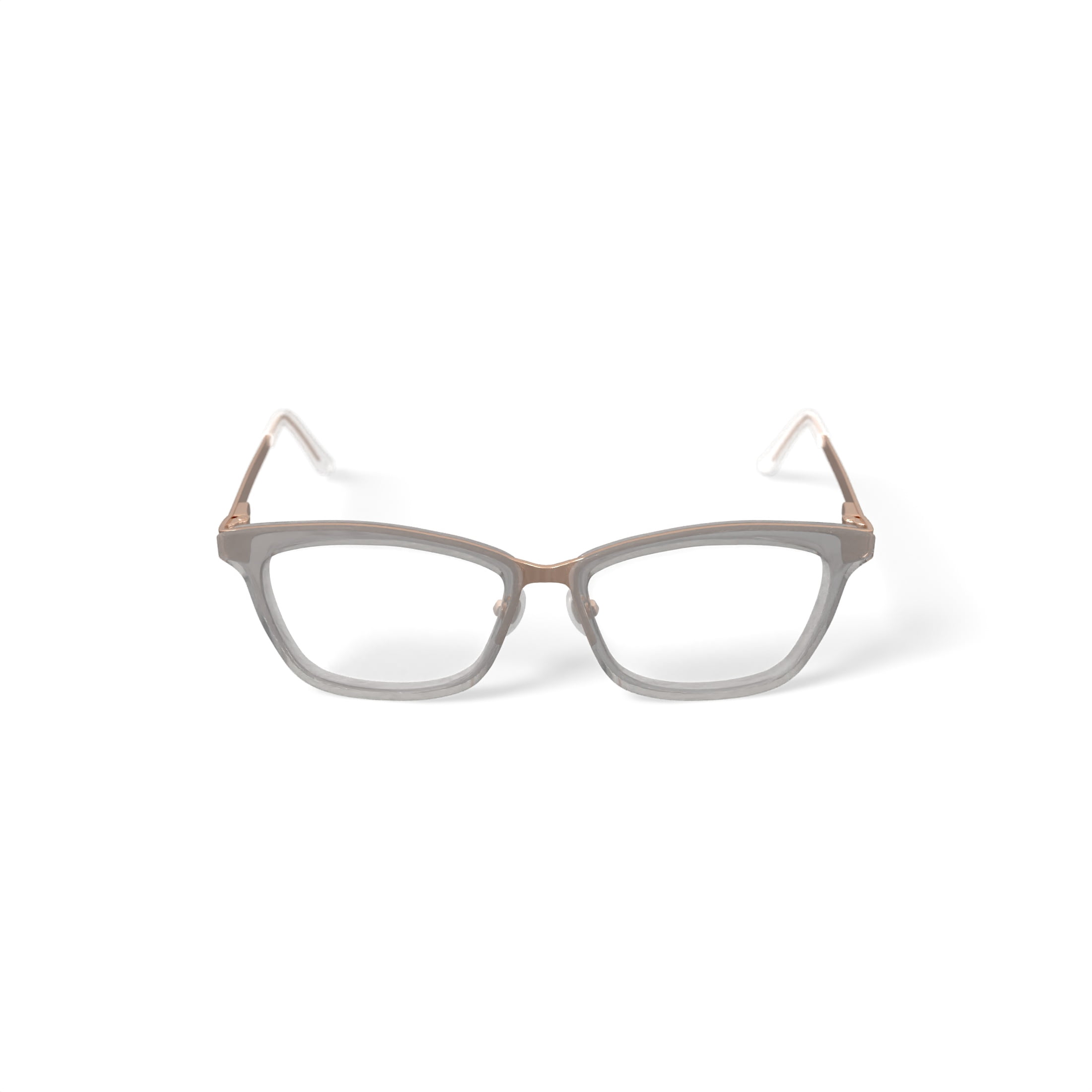 Hard Candy Women's HC49 Cat Eye Prescription Eyeglasses with Case, Crystal Gradient Gold