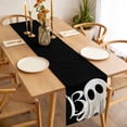 thumbnail image 3 of Halloween Table Runner - 90 Inch Long, Kitchen Dining Table Runner Dresser Scarves, Cartoon Funny Error Ghost Black Farmhouse Decor for Coffee Tables Wedding Party Banquet, 3 of 8