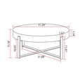 thumbnail image 2 of 31.29" Round Coffee Table, Fir Wood Table Top with Black Cross Legs Base, 2 of 7