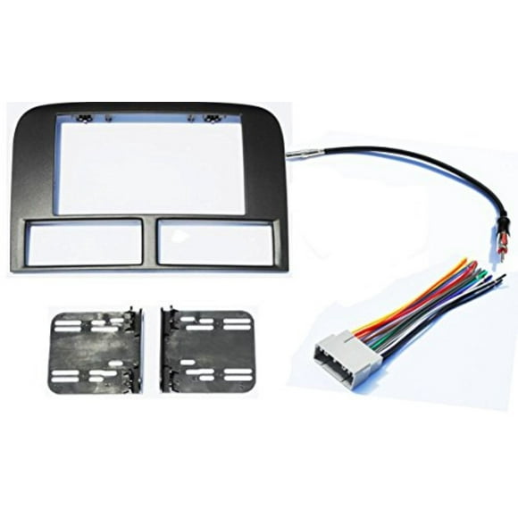 Double Din Aftermarket Stereo Navigation Bezel Radio Install Kit Compatible With Jeep Grand Cherokee WJ 2002-2004