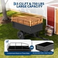 thumbnail image 2 of Bingirl Heavy Duty Utility Trailer for ATV/UTV 750lbs Capacity Garden Dump Cart for Lawn Mower Tractor, 2 of 6