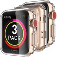 thumbnail image 1 of Delidigi 3 Pack High Clear iwatch Case Screen Protector TPU All Around Shockproof Case Compatible with Apple Watch 38mm, 1 of 5