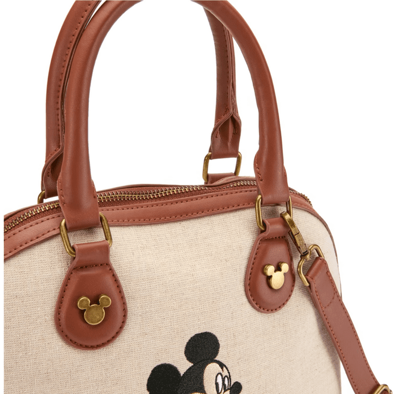Disney Parks Mickey Mouse Canvas Satchel Bag New with Tag