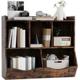 thumbnail image 1 of COZONY Kids Bookshelf with Storage Cubbies and Toy Organizer, Retro coloer, 1 of 8