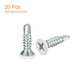 thumbnail image 3 of Uxcell #8 x 3/4" Tornillos blancos autorroscantes, paquete de 20, tornillo de cabeza plana Phillips para metal a madera, 3 of 5