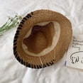 thumbnail image 3 of Sombrero de paja con circunferencia de 56-58 cm, sombrero de playa con protección solar para mujer, sombrero de viaje de ala grande para verano y playa, 3 of 6