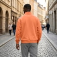 thumbnail image 4 of Mens Track Jackets Full Zip Mock Neck Sweatshirts Long Sleeve Fall Winter JacketsCoats with Pocket, 4 of 6