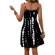 thumbnail image 3 of Vestido de Verano para Mujer, con Tirantes Finos, Estampado Informal, Estilo Bohemio, Floral, para Playa, Color Negro, Talla M, 3 of 9