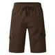 thumbnail image 5 of pstuiky Pantalones cortos para hombre, Pantalones cortos rectos de cintura elástica con bolsillos sólidos informales para hombre Pantalones cortos de entrenamiento, 5 of 6